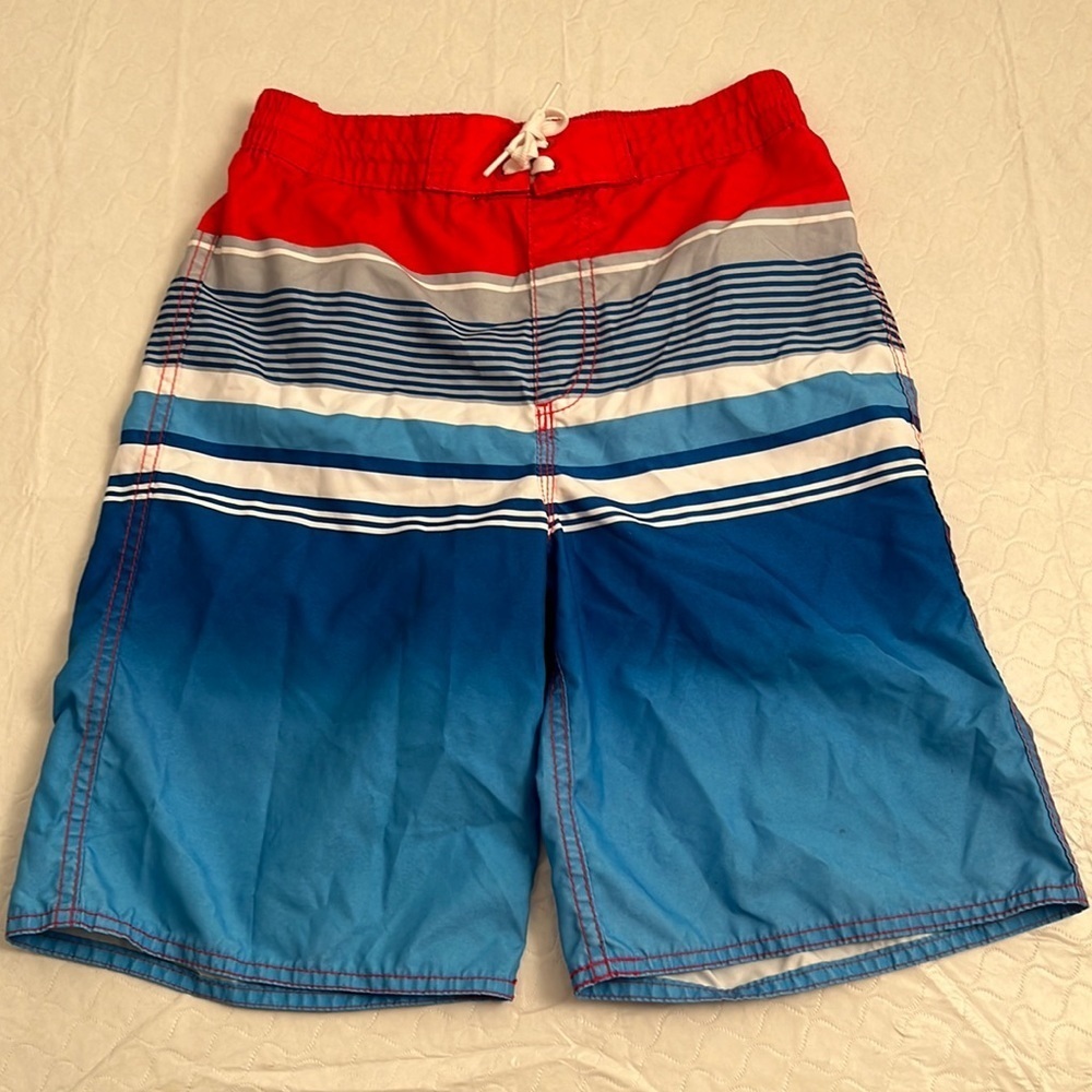 Old Navy mesh lined swim trunks black white multicolor XL = 14/16